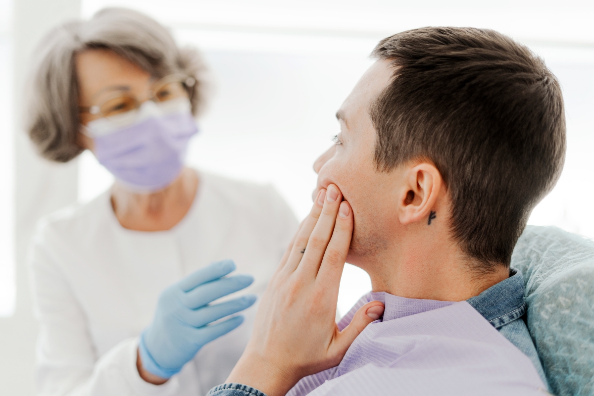 Patient searching for the right dentist in Erie PA during dental consultation